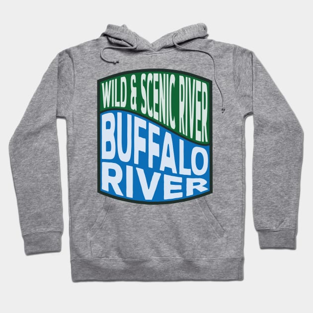 Buffalo River Wild and Scenic River wave Hoodie by nylebuss